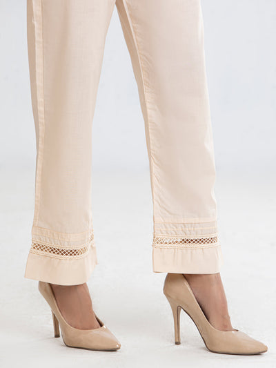 Lawn Beige Trouser - Almirah