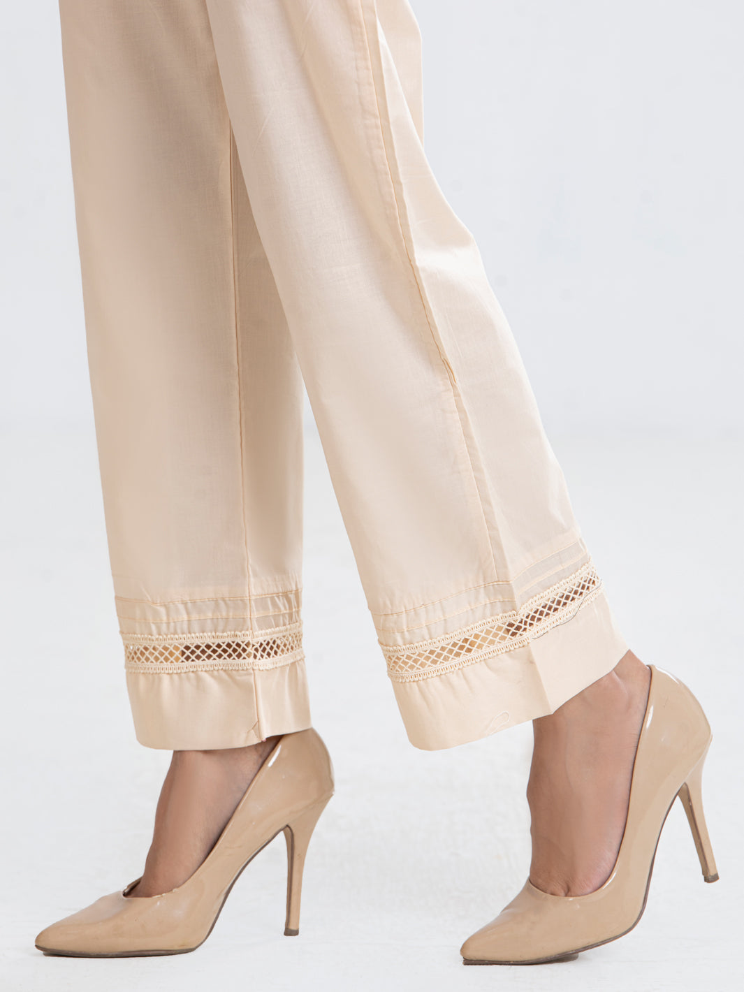 Lawn Beige Trouser - Almirah