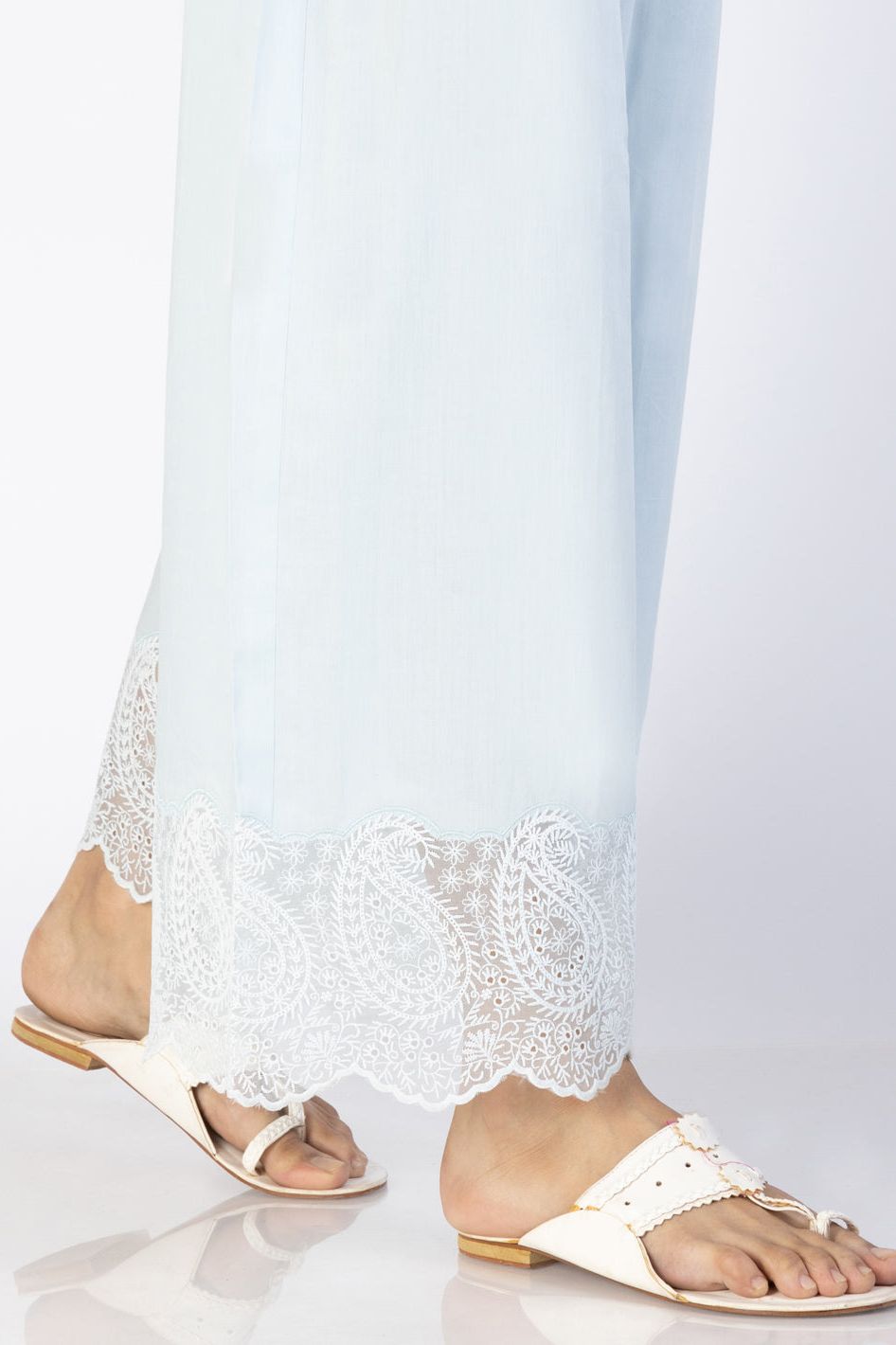 Cambric Sky Blue Trouser - Almirah