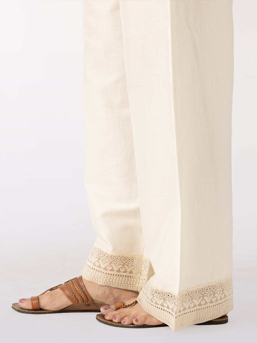 Dyed Off White Trouser - Almirah