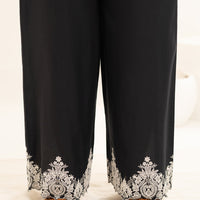 Lawn Black Trouser - Almirah