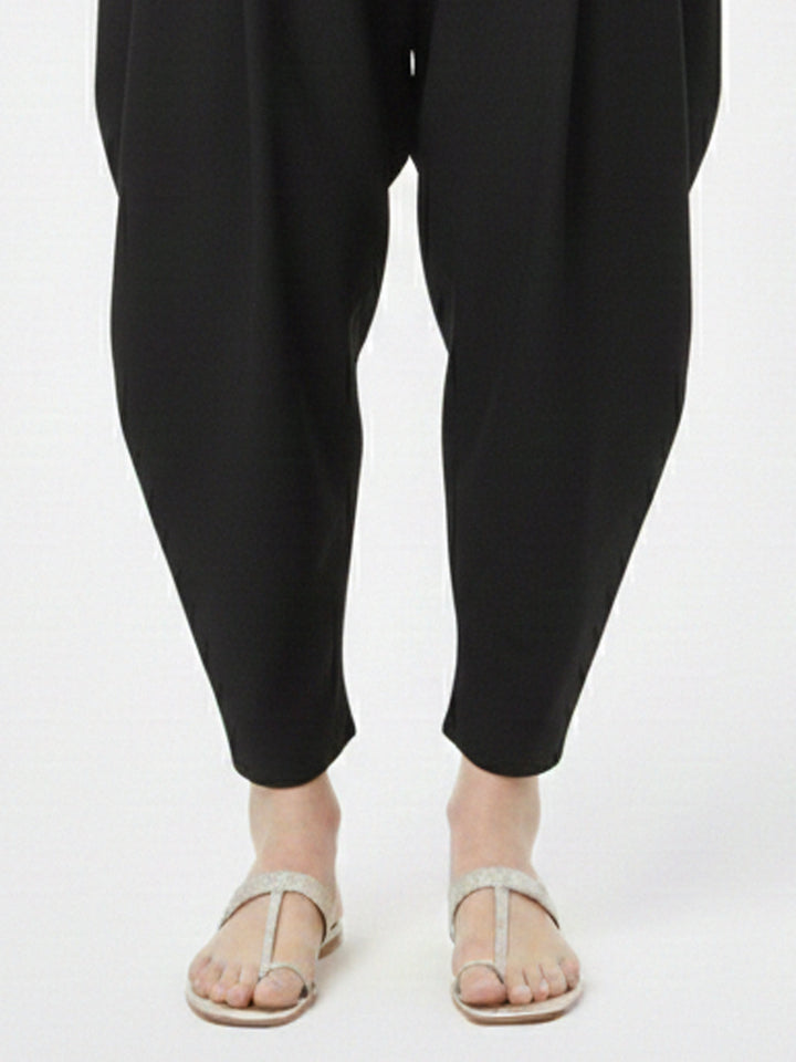 Lawn Black Trouser - Almirah