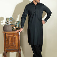 Cotton Black Shalwar Kameez- Almirah