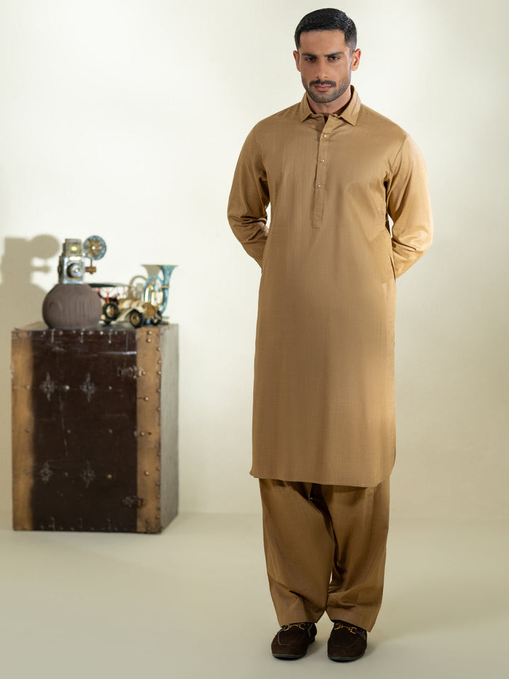 Cotton Mustard Shalwar Kameez- Almirah