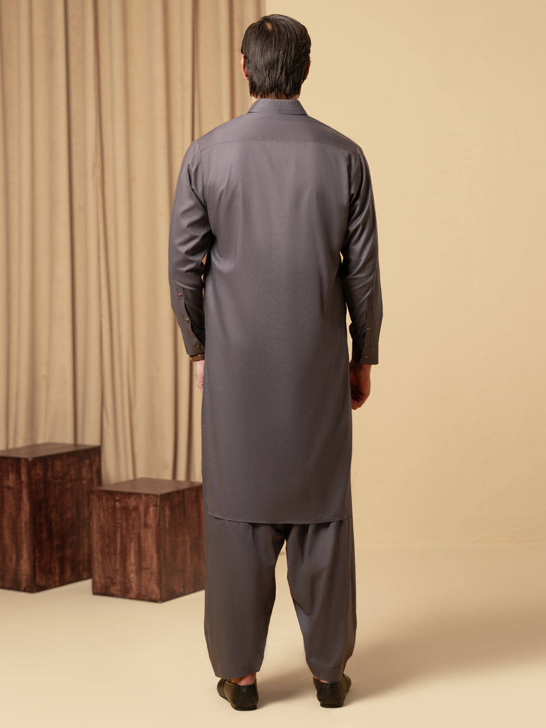 Cotton Grey Shalwar Kameez - Almirah