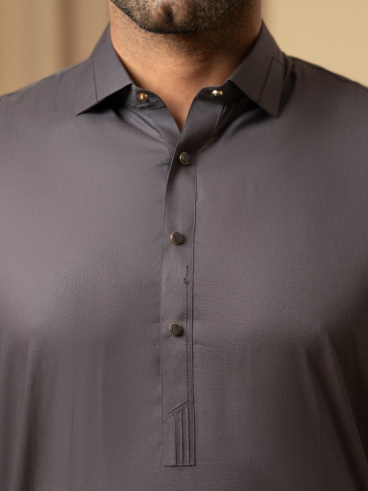 Cotton Grey Shalwar Kameez - Almirah