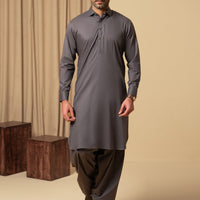Cotton Grey Shalwar Kameez - Almirah