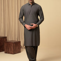 Cotton Charcoal Grey Shalwar Kameez - Almirah
