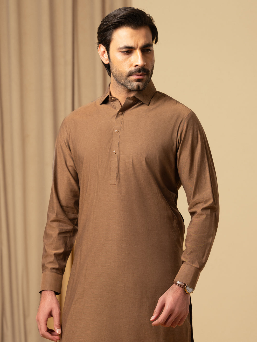 Cotton Brown Shalwar Kameez - Almirah
