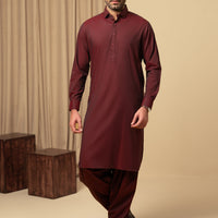 Cotton Maroon Shalwar Kameez - Almirah