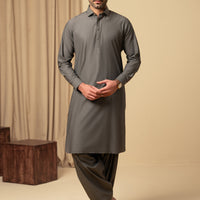 Cotton Grey Shalwar Kameez - Almirah
