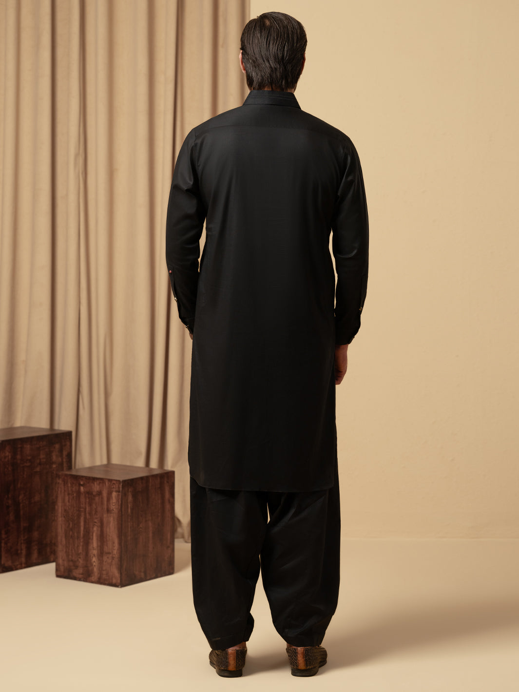 Cotton Black Shalwar Kameez - Almirah