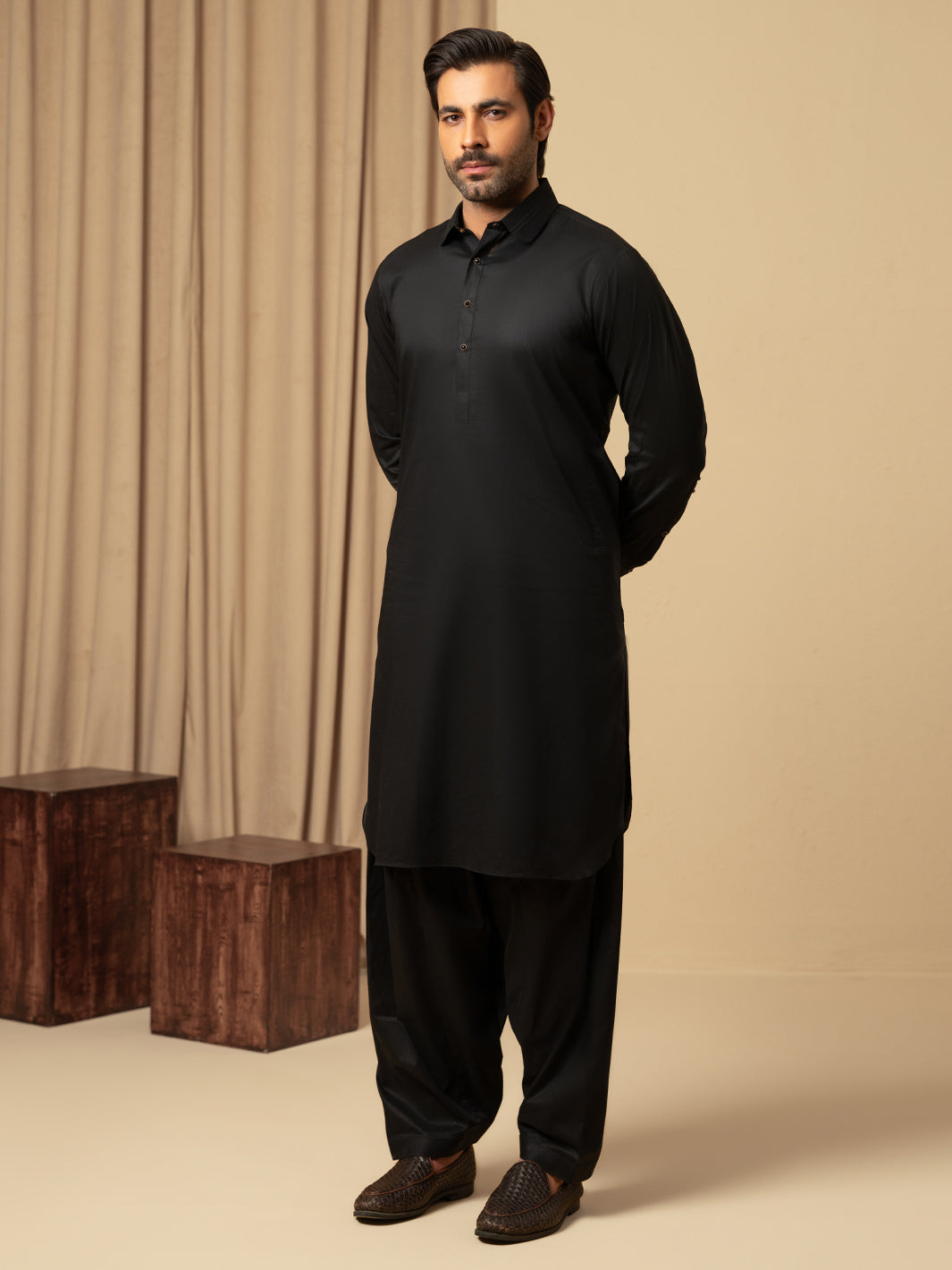 Cotton Black Shalwar Kameez - Almirah
