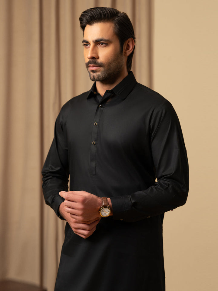 Cotton Black Shalwar Kameez - Almirah