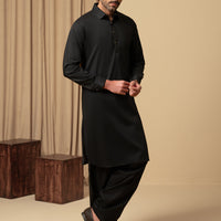 Cotton Black Shalwar Kameez - Almirah