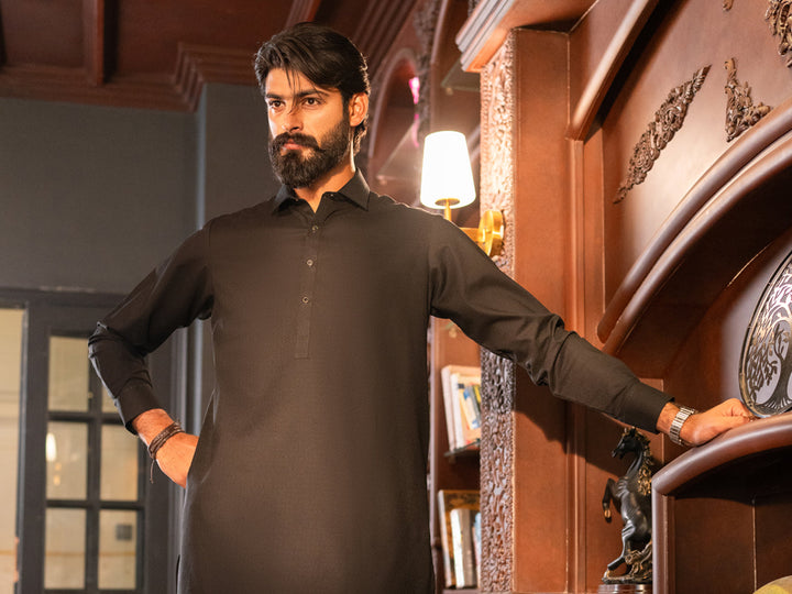 Cotton Black Shalwar Kameez - Almirah