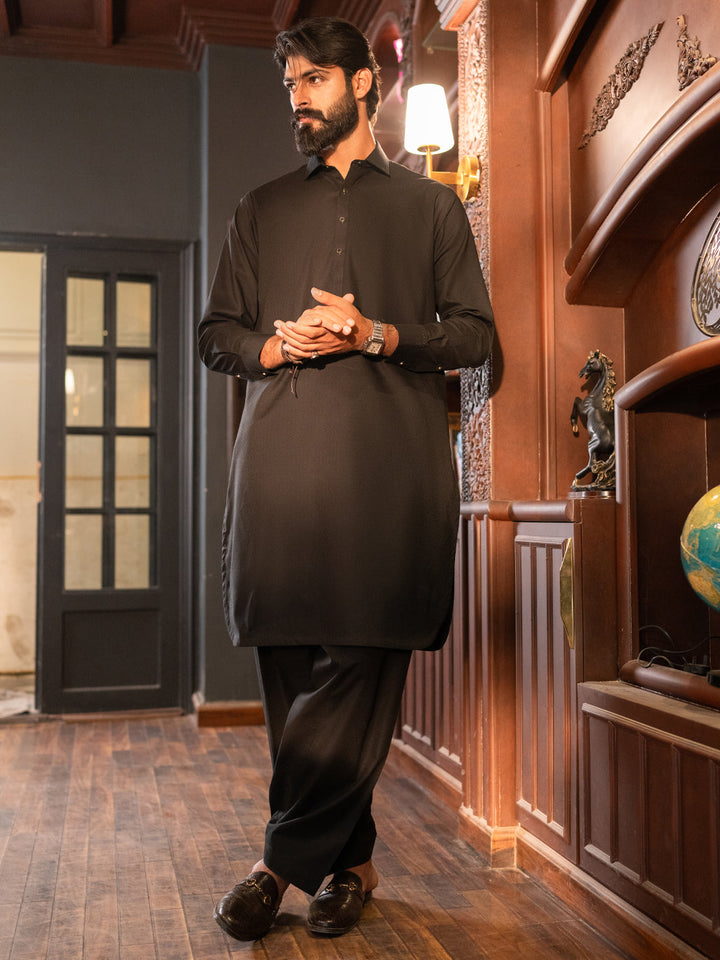 Cotton Black Shalwar Kameez - Almirah
