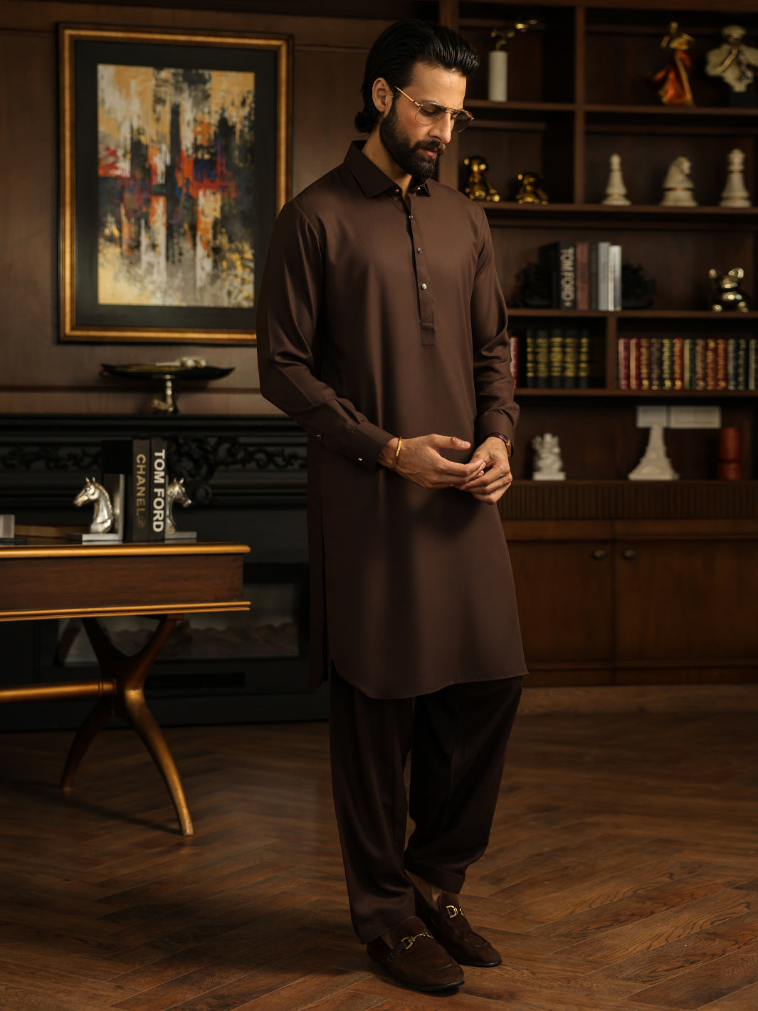 Blended Brown Shalwar Kameez - Almirah