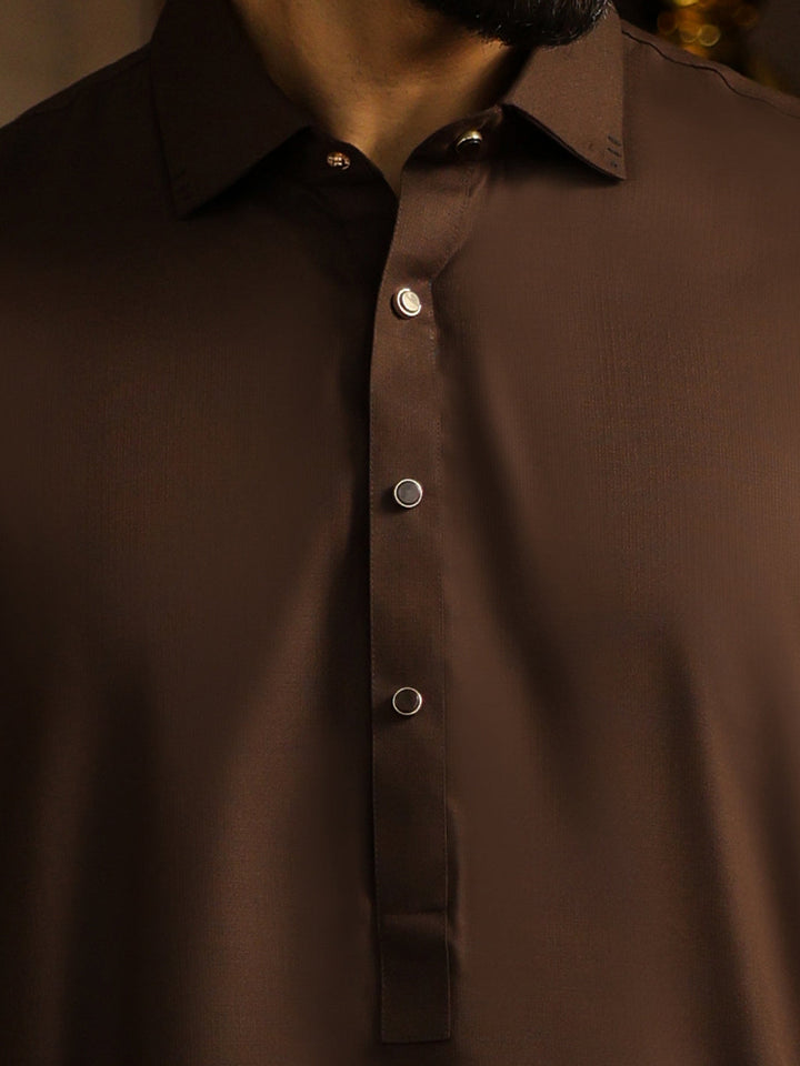 Blended Brown Shalwar Kameez - Almirah