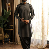 Blended Grey Shalwar Kameez - Almirah