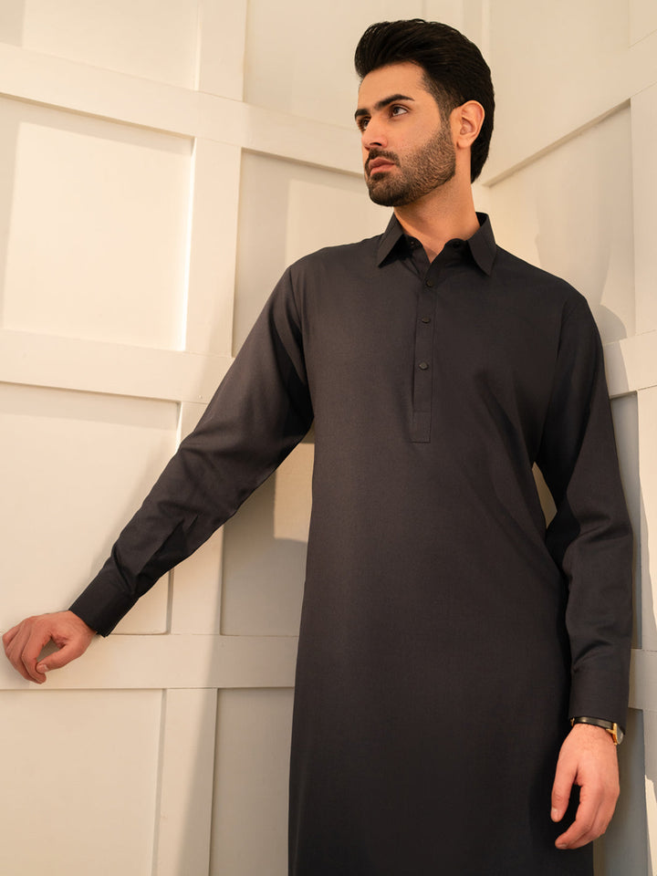 Blended Midnight Blue Shalwar Kameez - Almirah