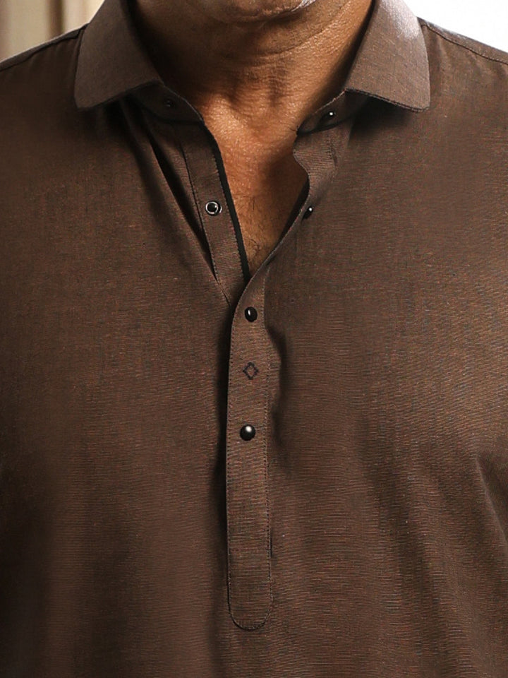 Blended Brown Shalwar Kameez - Almirah