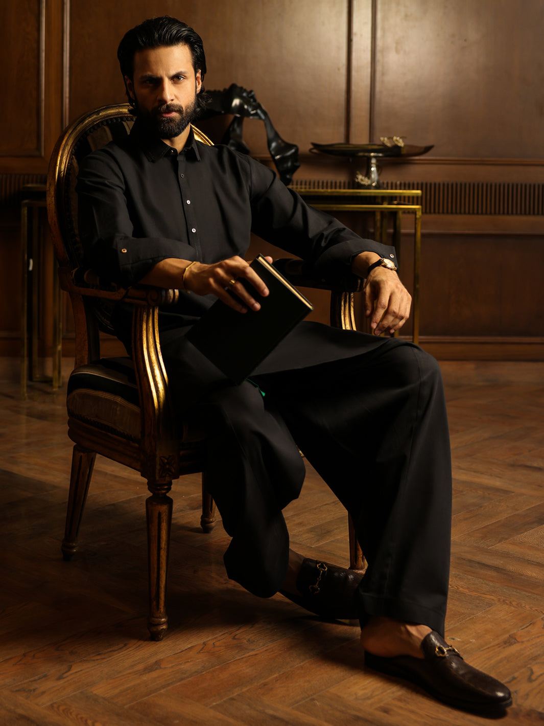 Blended Black Shalwar Kameez - Almirah