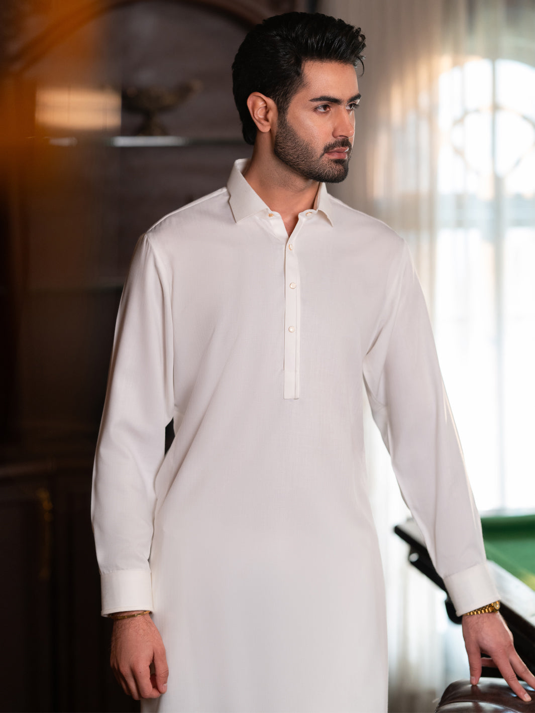 Blended White Shalwar Kameez - J. Junaid Jamshed Janan Blended White Shalwar Kameez - J. Junaid Jamshed Janan