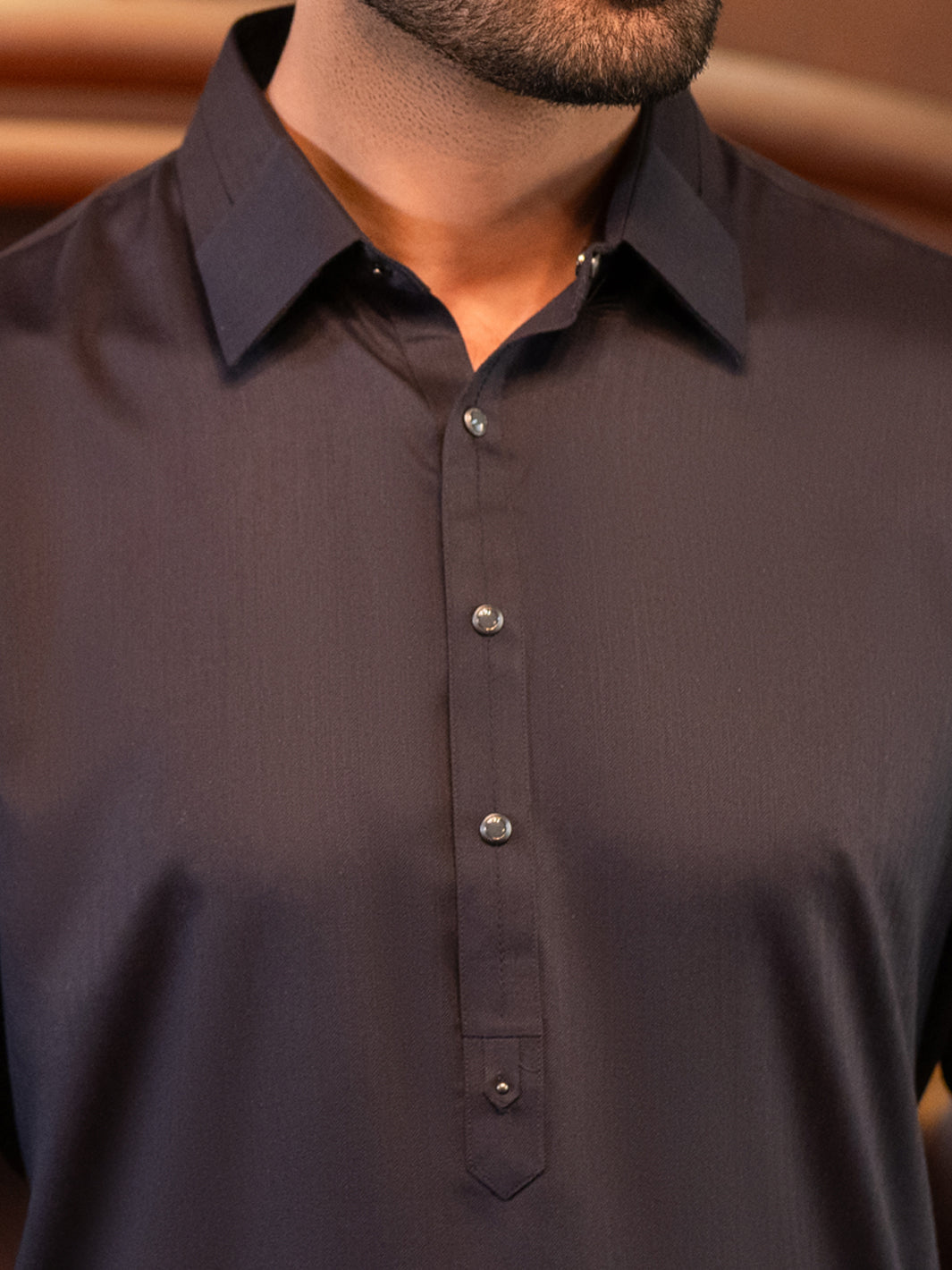 Blended Charcoal Grey Shalwar Kameez - J. Junaid Jamshed