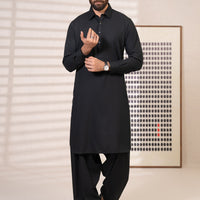 Blended Black Shalwar Kameez - Almirah
