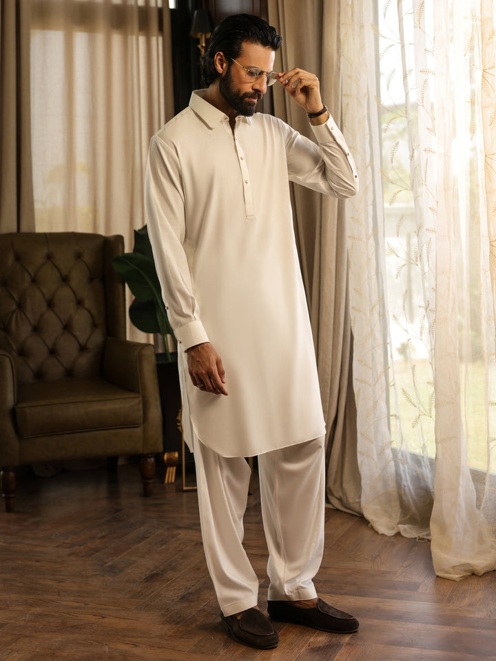 White Shalwar Kameez - Almirah