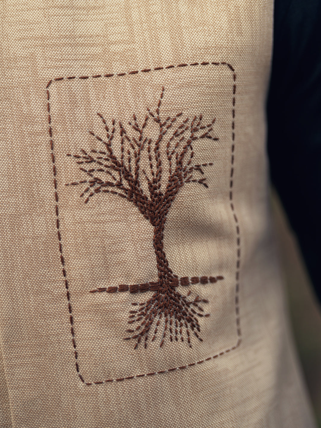 Polyester Beige Waist Coat - Almirah