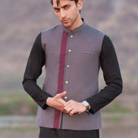 Cotton Grey Waist Coat - Almirah