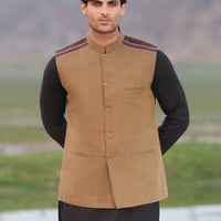 Cotton Mustard Waist Coat - Almirah