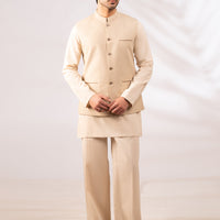 Blended Beige Waist Coat - Almirah