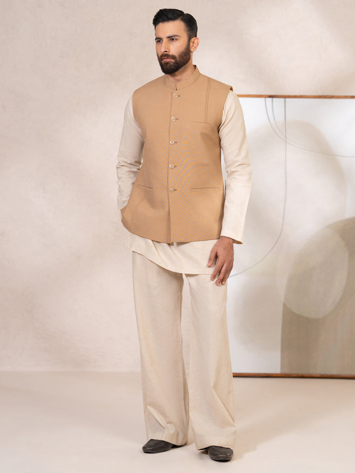 Blended Brown Waist Coat - Almirah