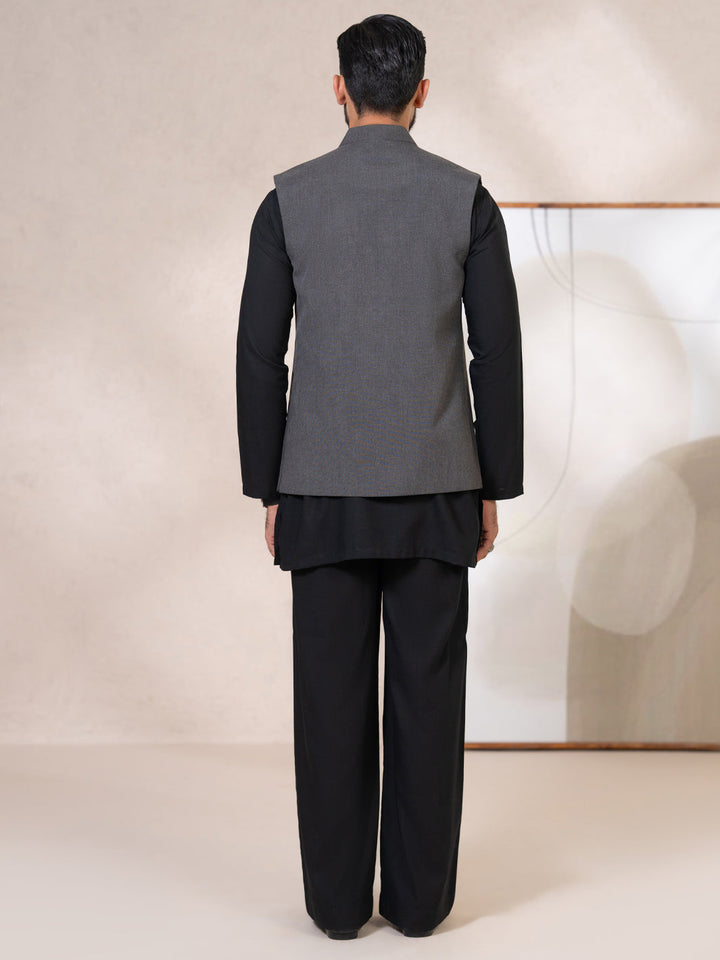 Blended Grey Waist Coat - Almirah