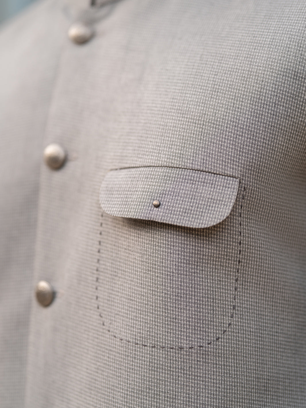 Blended Light Grey Waist Coat - Almirah