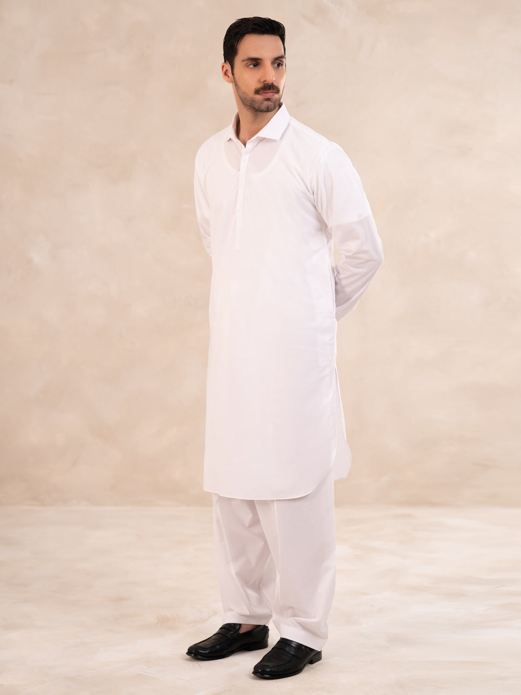 Cotton White Shalwar Kameez - Almirah
