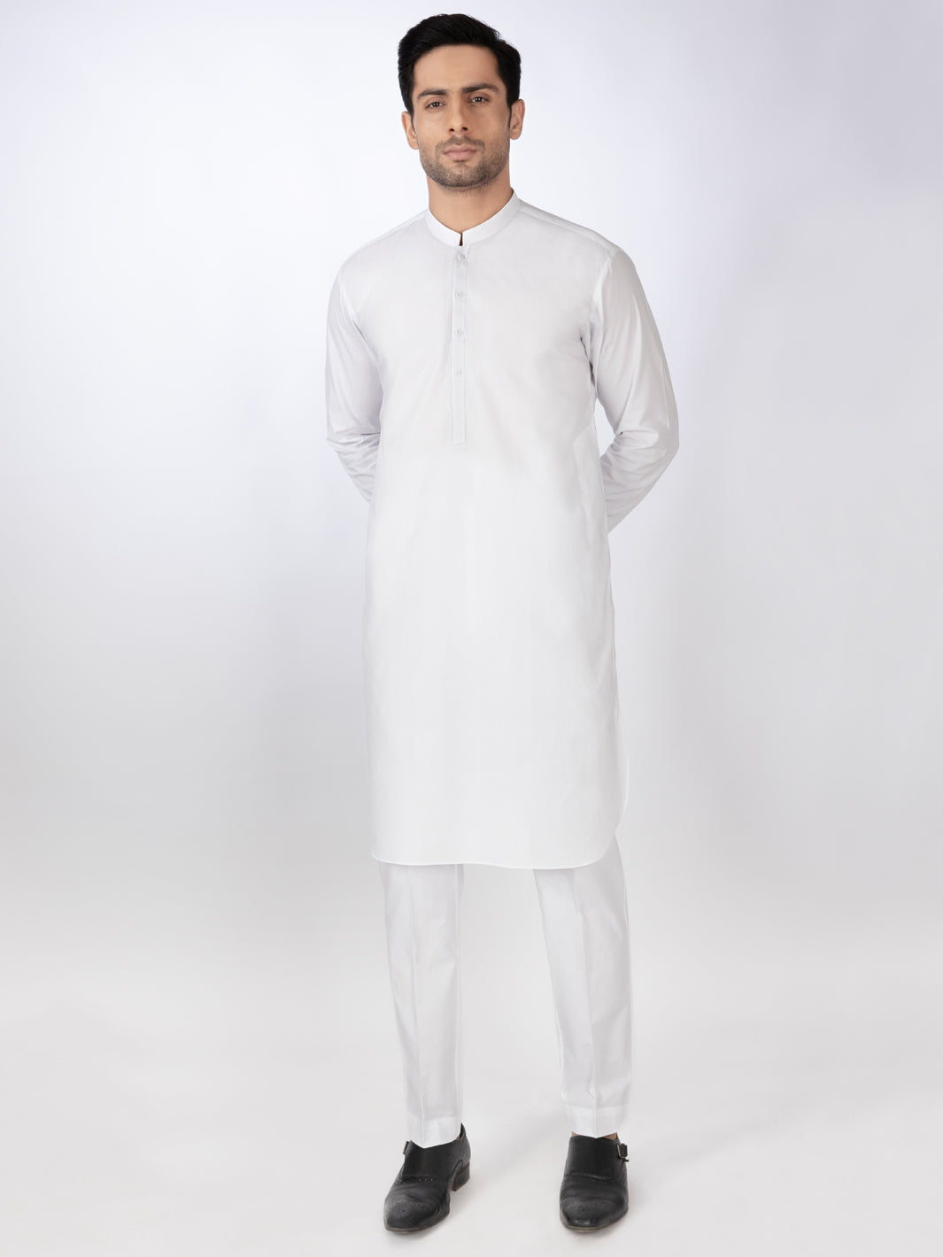 Cotton White Shalwar Kameez - Almirah