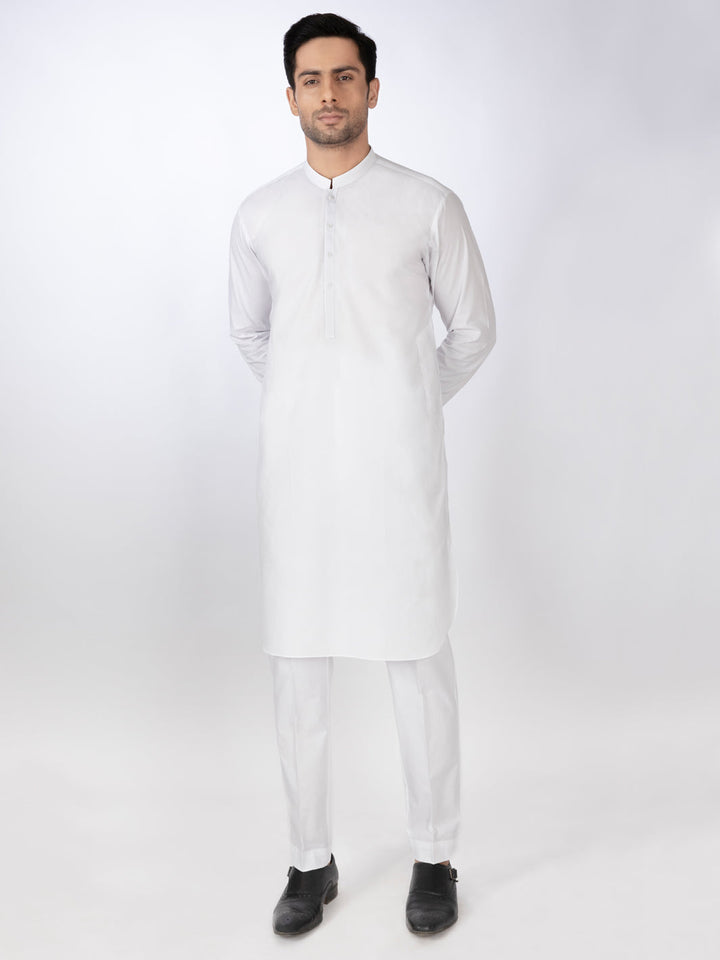 Cotton White Kurta Trouser - Almirah