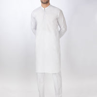 Cotton White Kurta Trouser - Almirah