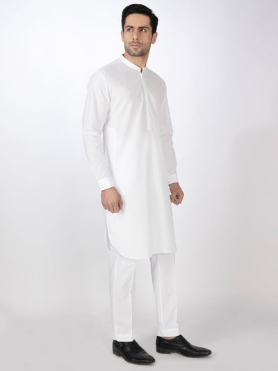 Cotton White Shalwar Kameez - Almirah