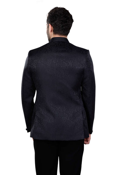 Cotton Polyester Jodhpuri Black Jacket - Jiah