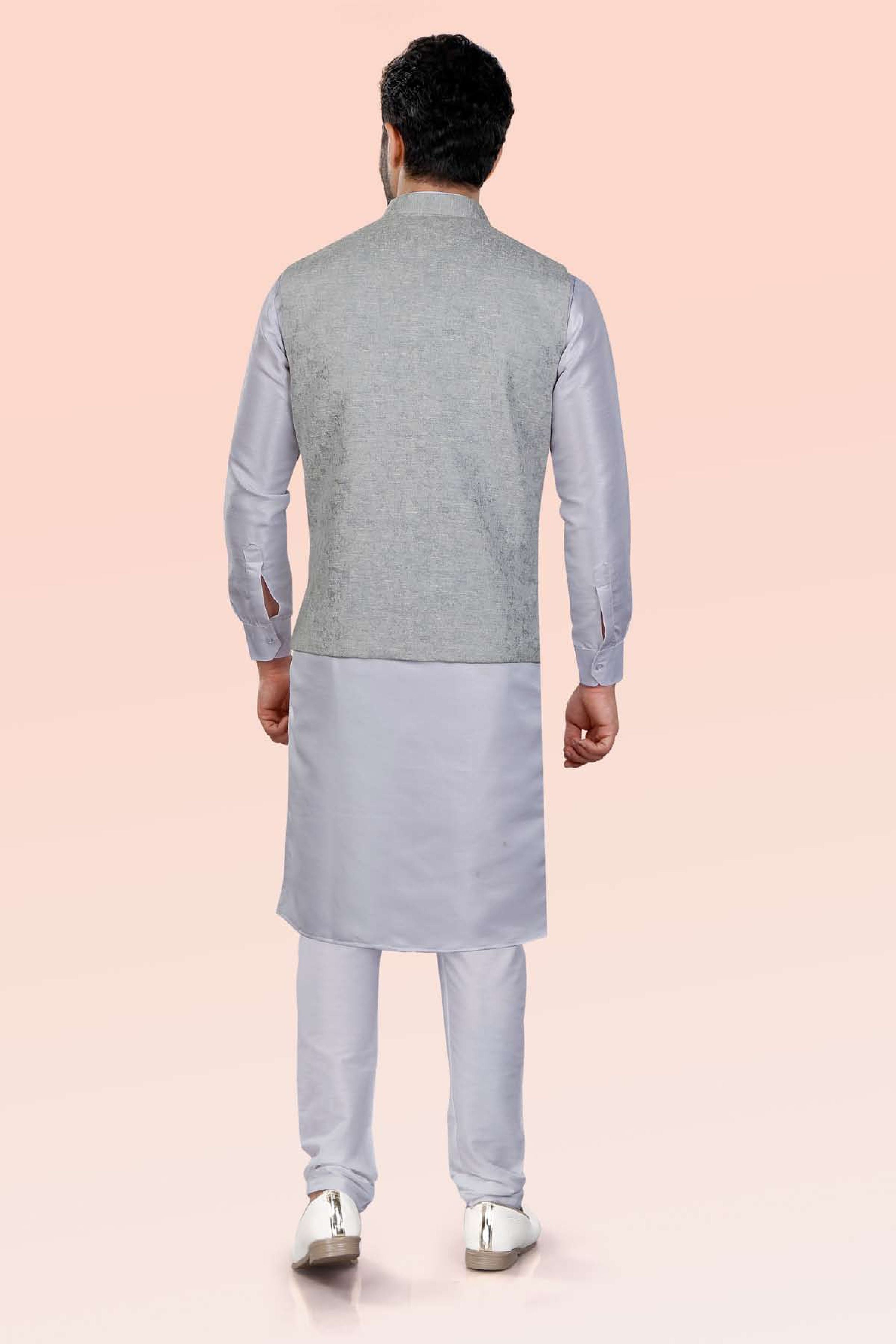 Cotton Polyester Light Green Waist Coat - Jiah – Janan