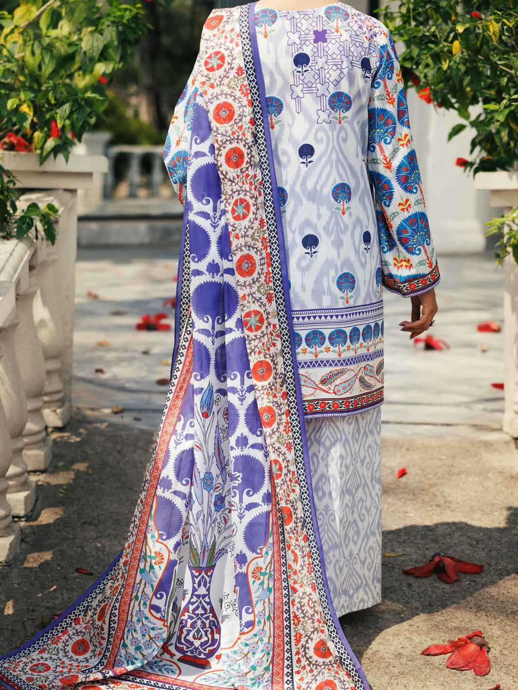 Lawn Light Blue Stitched Suit - J. Junaid Jamshed
