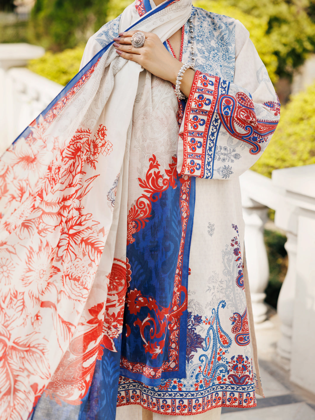 Lawn Beige Stitched Suit - J. Junaid Jamshed