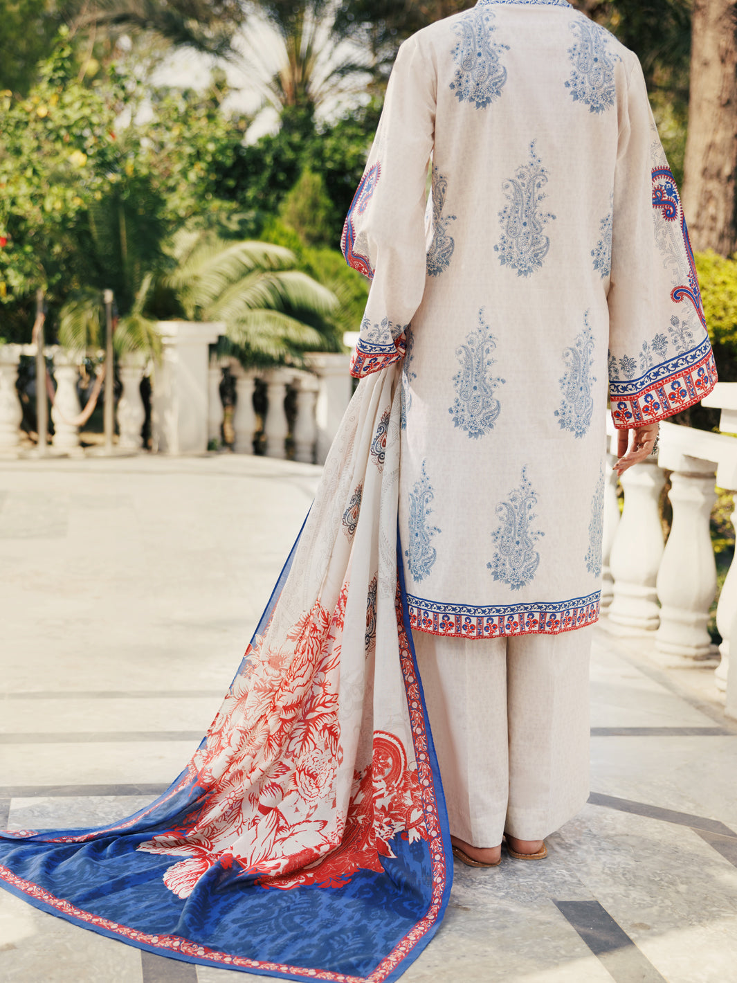 Lawn Beige Stitched Suit - J. Junaid Jamshed