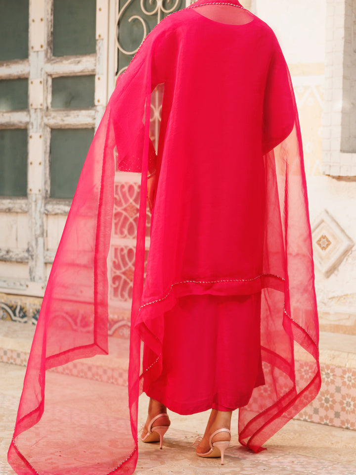 Fuchsia Stitched Suit - Almirah