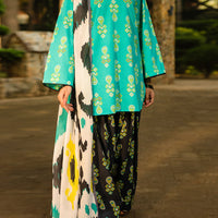 Lawn Turquoise Stitched Suit - Almirah